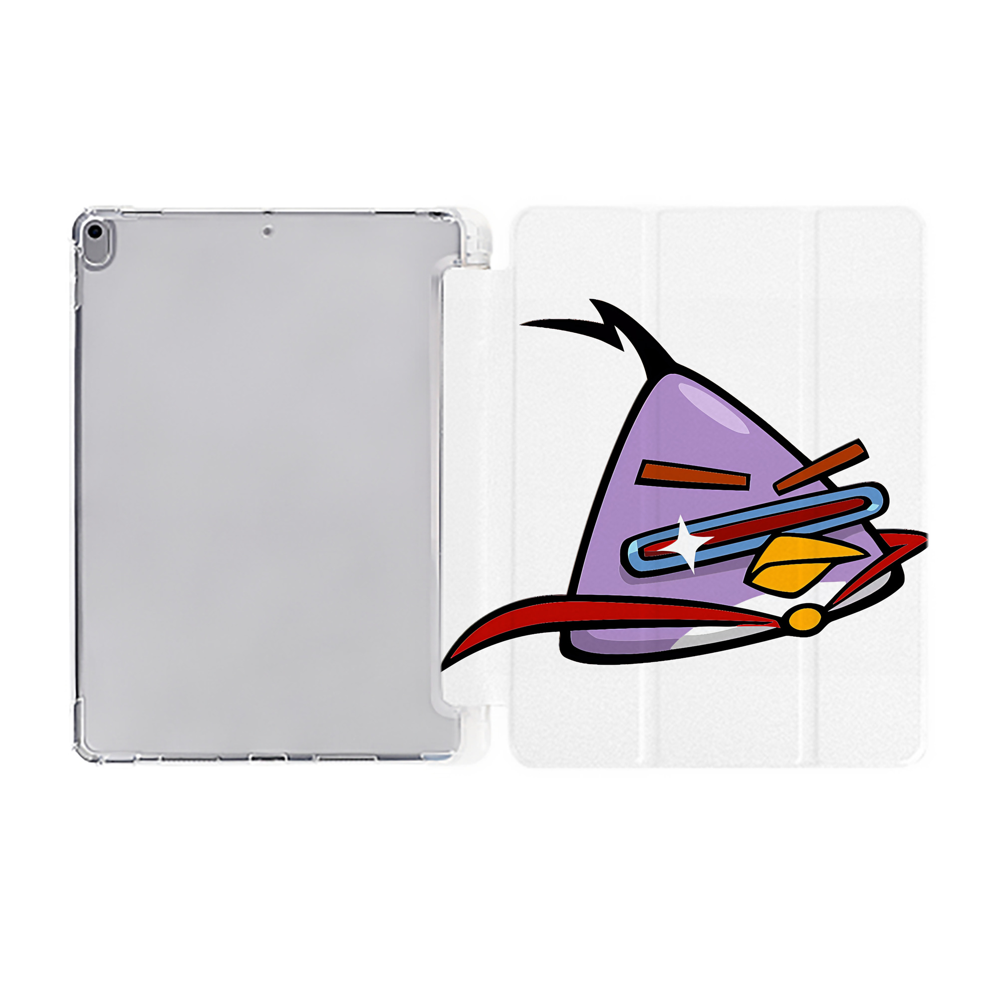 （画像用） Angry Birds アングリーバード IPad ケース ペン収納付き 三つ折りスタンド PUレザー×シリコン 対応機種9.5/10.5/10.9インチ